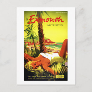 Australien Exmouth South Devon Vintage Poster Postkarte