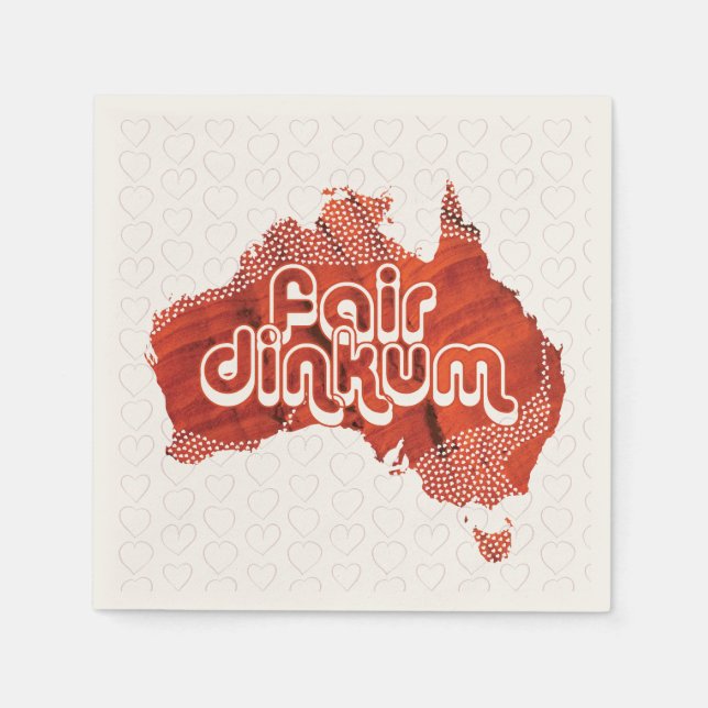 AUSTRALIEN FAIR DINKUM SERVIETTE (Vorderseite)