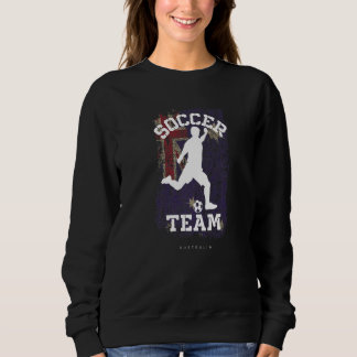 Australien Flag Football Mannschaft Fußballspieler Sweatshirt