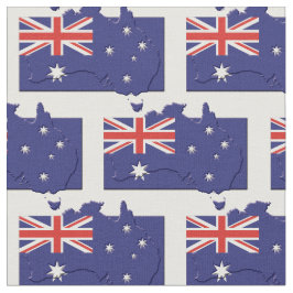 AUSTRALIEN Flag Map Kontur Stoff
