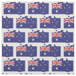 AUSTRALIEN Flag Map Kontur Stoff
