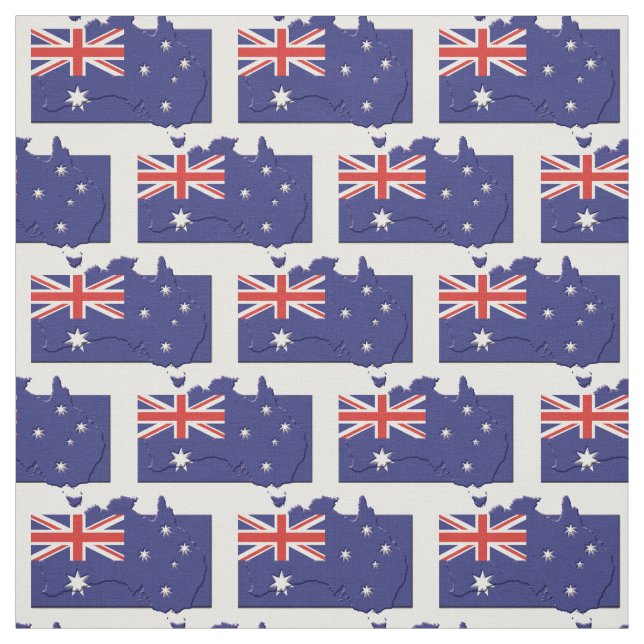 AUSTRALIEN Flag Map Kontur Stoff (Muster)