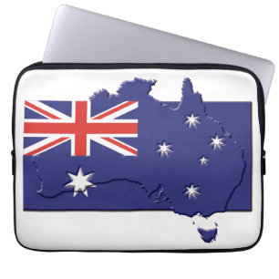 AUSTRALIEN Flag Map Patriotic Computer Laptopschutzhülle