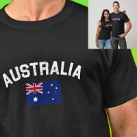 AUSTRALIEN & Flag zum Australientag auf Dunkelheit