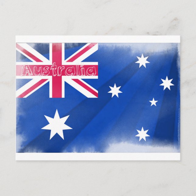 Australien-Flagge Ausblendung Postkarte (Vorderseite)