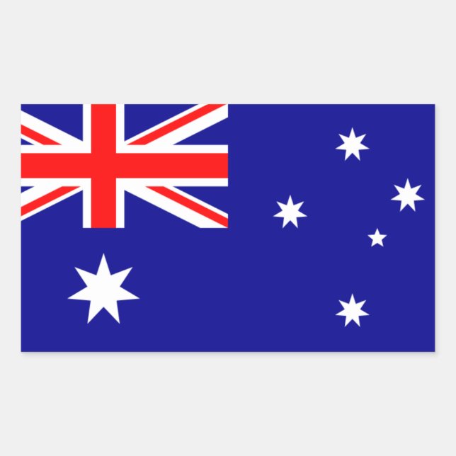 AUSTRALIEN: Flagge Australiens Rechteckiger Aufkleber (Vorderseite)
