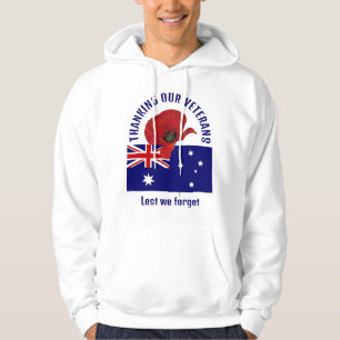 Australien-Flagge DANKE VETERANEN Erinnerung Hoodie
