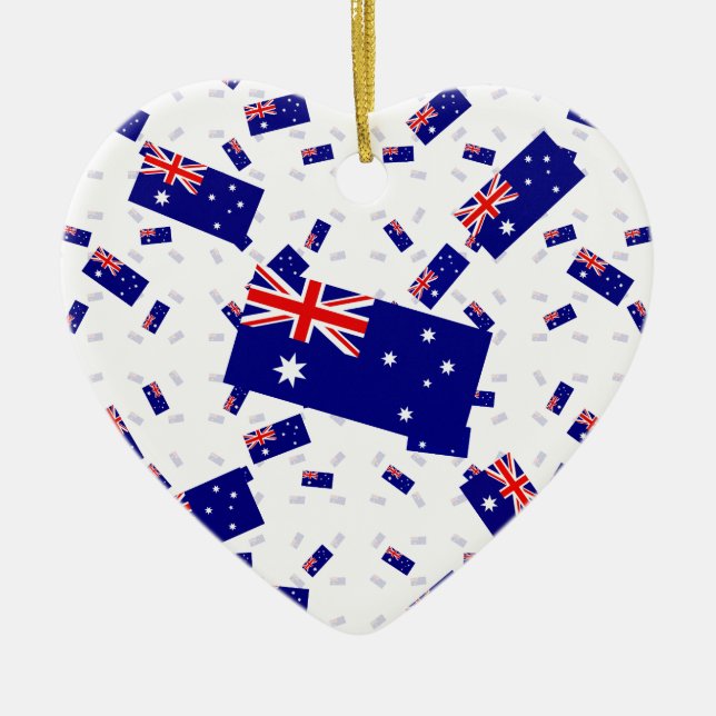 Australien Flagge in mehreren Ebenen Askew Keramik Ornament (Vorne)