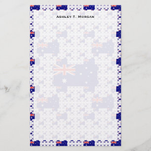 Australien Flagge in mehreren farbenfrohen Ebenen Briefpapier
