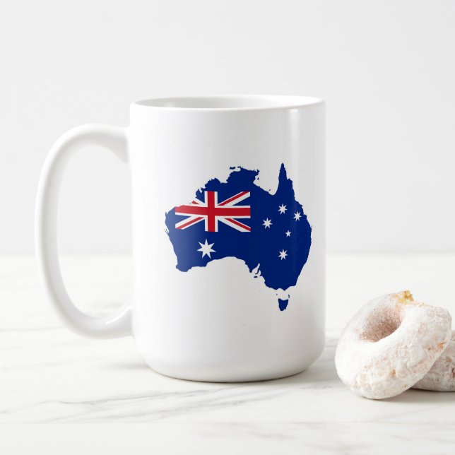 Australien-Flagge Kaffeetasse (Mit Donut)