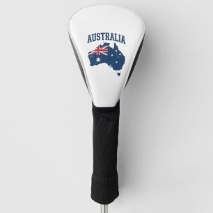 Australien Flagge Karte Vintage abgenutzt Grafik_1 Golf Headcover