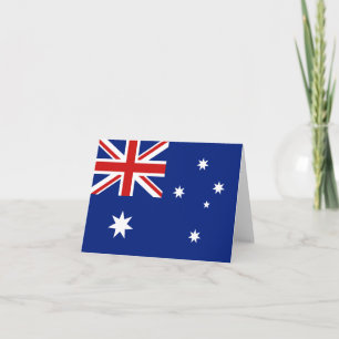 Australien Flagge Notizkarte Karte