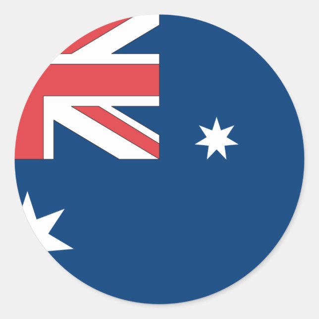 Australien-Flagge Runder Aufkleber (Vorderseite)