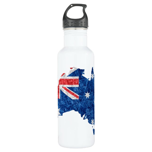 Australien Flagge und Karte Trinkflasche (Vorderseite)