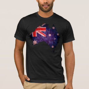Australien - Flagge und Karten T-Shirt