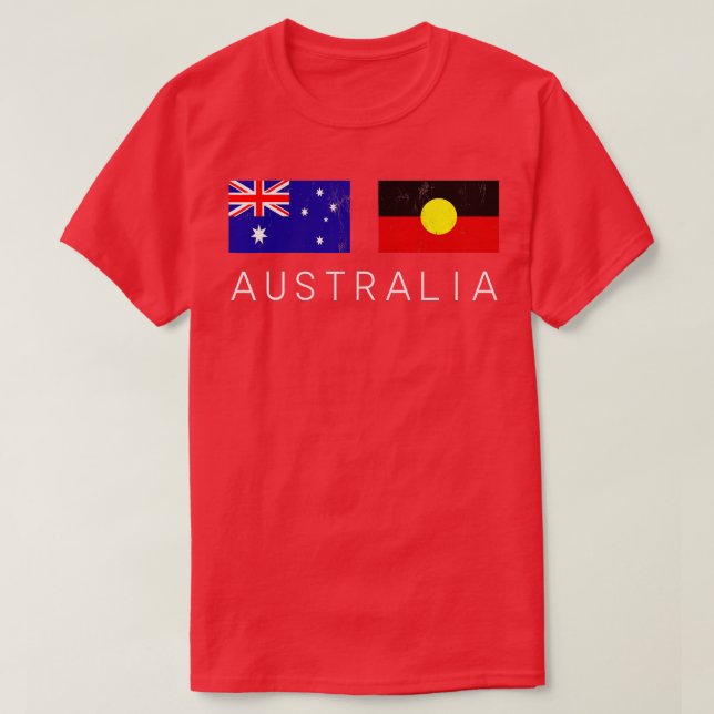 Australien Flaggen Coole australische Ureinwohner T-Shirt (Design vorne)