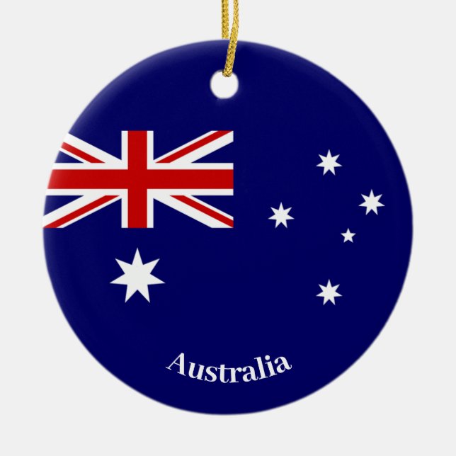 Australien Flaggen-Design-Ornament Keramik Ornament (Vorne)