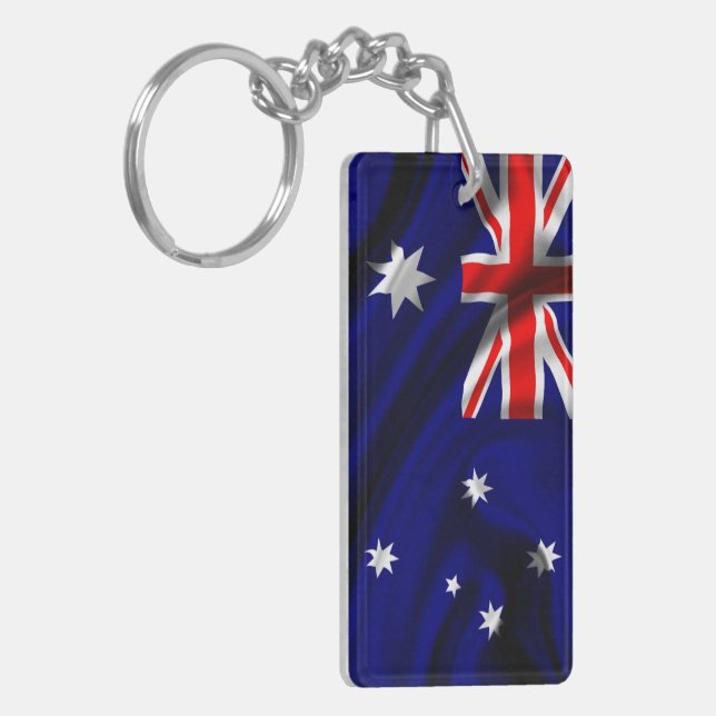 Australien-Flaggen-Gewebe Schlüsselanhänger (Vorderseite links)