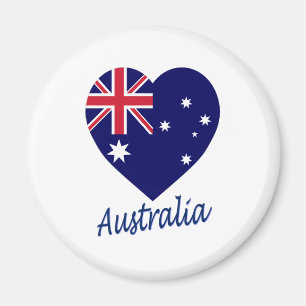 Australien-Flaggen-Herz Magnet