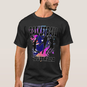 Australien Flaggen Liebe Basketball spielen T-Shirt