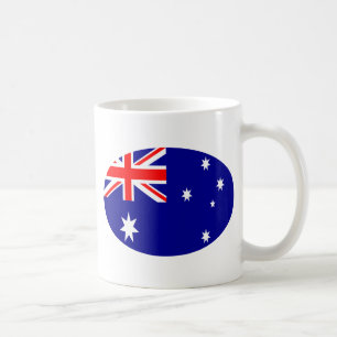 Australien Flaggen Oval der MUSEUM Zazzle Geschenk Tasse