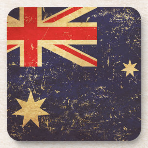 Australien Flaggen Vintag Design Untersetzer