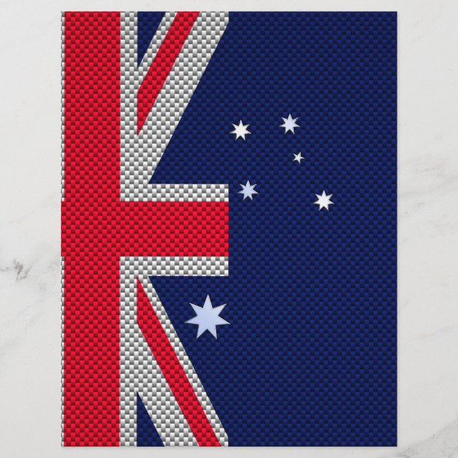 Australien Flaggendesign im Carbon Fibre Chrome St Flyer (Vorne)