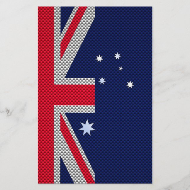 Australien Flaggendesign im Carbon Fibre Chrome St Flyer (Vorne)