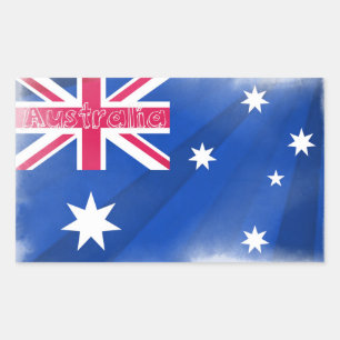 Australien Flaggenflagge Rechteckiger Aufkleber