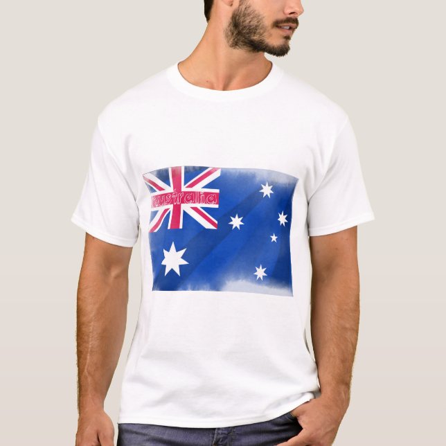 Australien Flaggenflagge T-Shirt (Vorderseite)