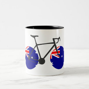 Australien Flaggenradfahren Zweifarbige Tasse