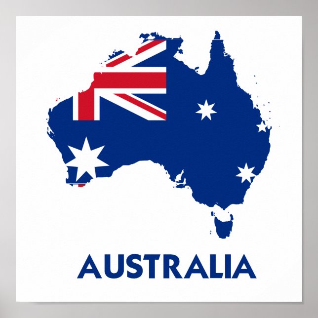 AUSTRALIEN FLAGKARTE POSTER (Vorne)