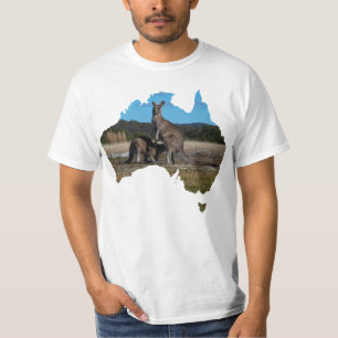 Australien Form Kangaroo und trinken Spaß T-Shirt