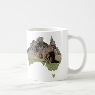 Australien-Form Süße Quokka beim Grasen Kaffeetasse