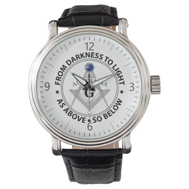 Australien Freimaurerei Zeichen Armbanduhr (Vorderseite)