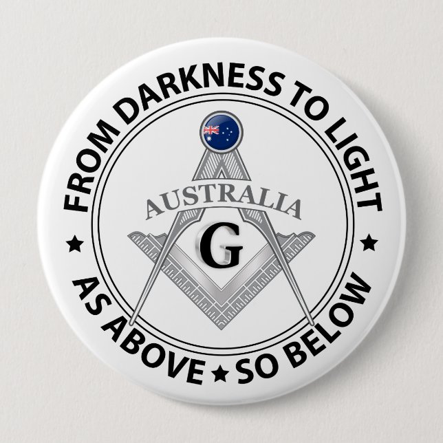 Australien Freimaurerei Zeichen Button (Vorderseite)