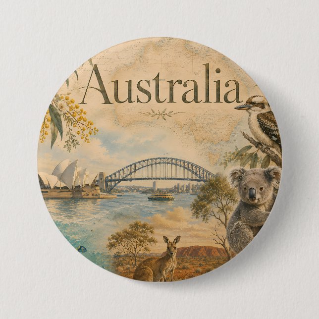 Australien für Liebhaber Australiens  Button (Vorderseite)