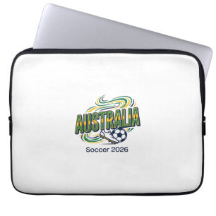 Australien Fußball 2026 Fußball Fett Land Typograf Laptopschutzhülle
