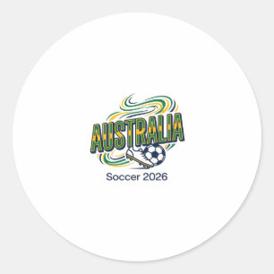 Australien Fußball 2026 Fußball Fett Land Typograf Runder Aufkleber