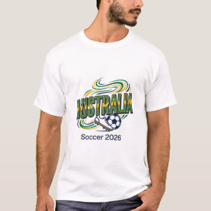 Australien Fußball 2026 Fußball Fett Land Typograf T-Shirt