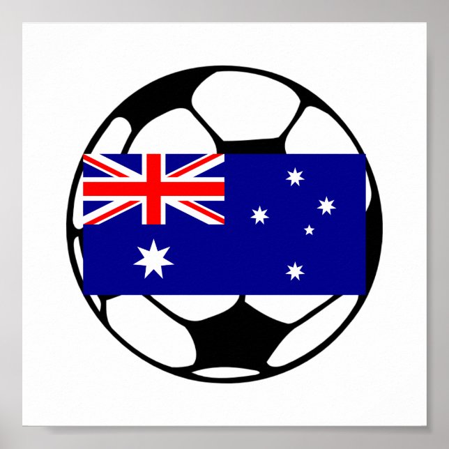 Australien Fußball Ball Poster (Vorne)