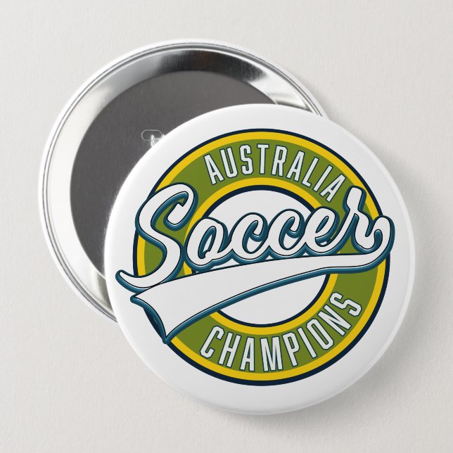 Australien Fußball Champions Logo. Button (Vorne & Hinten)