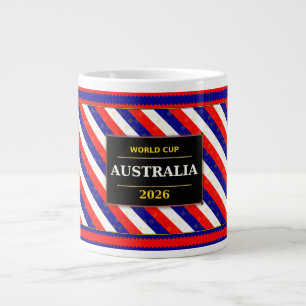 Australien Fußball Fan Flagge Farben Streifenmuste Jumbo-Tasse