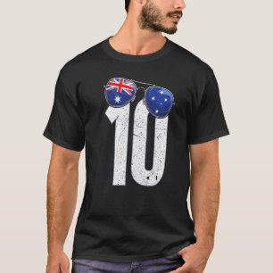 Australien Fußball Spieler Nummer 10 Australische  T-Shirt