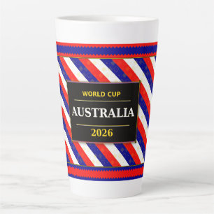 Australien Fußballfan-Flaggenfarben Streifenmuster Milchtasse