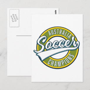Australien Fußballmeister-Logo. Postkarte