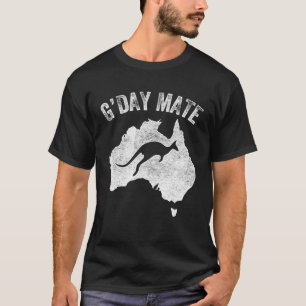 Australien G Day Mate Kangaroo Australisches Symbo T-Shirt