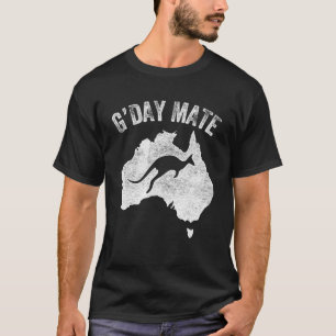 Australien G Day Mate Kangaroo Australisches Symbo T-Shirt