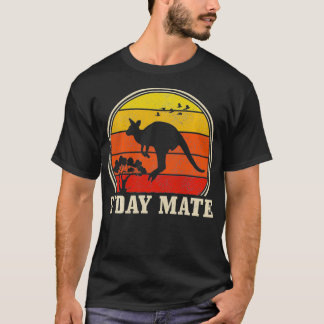 Australien G-Tag Mate Kangaroo Vintag Sunset Austr T-Shirt