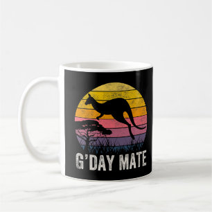 Australien Gday Mate Funny Kangaroo Australian Sym Kaffeetasse